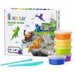 Plastiliini komplekt Hey Clay Dragon Island, mitmev&auml;rviline