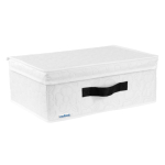 Kaanega hoiukarp, esemete hoidmiseks Ordinett 126183001, valge v., 36 x 26 x 14 cm