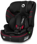 Kahjustatud pakendiga toode. Turvatool Lionelo Levi i-Size, must v./punane v., 9 - 36 kg