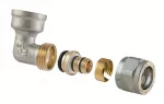 Lahtiv&otilde;etav nurkliitmik TDM Brass 1470, 90 &deg;, 16mm x 3/4", messing/nikkel