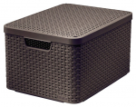 Kaanega hoiukarp, esemete hoidmiseks Curver 205861, pruun v., 44.5 x 33 x 24.8 cm