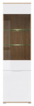 Vitriinkapp Zele REG1W1D, tamm/valge, 56 cm x 41 cm x 195 cm
