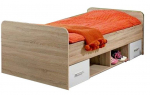 Lastevoodi ASM Dino, tamm v., 90 x 200 cm, voodipesu kastiga, ilma madratsita