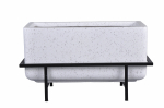Lillepott Domoletti LT23606-B, keraamiline, 40 cm x 18 cm, valge/must