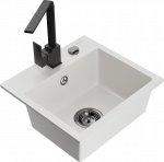 K&ouml;&ouml;givalamu Mexen Milo 6505441000-20+670300-70+66911-70, graniit, 43 cm x 41 cm x 17.1 cm, valge/must