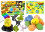 Kaunistuskomplekt Lean Toys Painting Dinosaurs Egg 13447, mitmev&auml;rviline