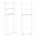 Riiul WC kohal ModernHome, valge v., 25.5 cm x 46.5 cm x 125 cm