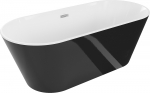 Vann, teisaldatav Mexen Flavia, 170 cm x 75 cm x 60 cm, ovaalne, valge/must