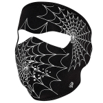 Mootorratturi kiivrisukk Zanheadgear Spiderweb Glow, valge v./must v.