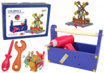 Klotside komplekt koos kruvikeerajaga Lean Toys Educational Toolbox, mitmev&auml;rviline