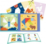 Magnetiline m&auml;ng, loomad Tooky Toy Tangram, mitmev&auml;rviline, 18 tk