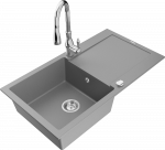 K&ouml;&ouml;givalamu koos kraaniga Mexen Leo, vaik/graniit, 90 cm x 50 cm x 19 cm, hall