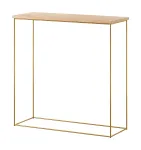 Konsoollaud ADRK Milan, pruun v./kuldne v./pruunikas v., 30 cm x 80 cm x 80 cm