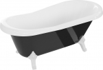 Vann, teisaldatav Mexen Retro, 150 cm x 73 cm x 73 cm, ovaalne, must