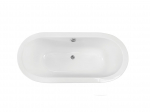 Vann, sisseehitatav Besco Victoria, 185 cm x 83 cm x 47 cm, ovaalne, valge