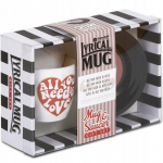 Tass alustassiga Thumbs Up 1001707, valge v./must v./punane v., 0.25 l