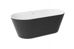 Vann, teisaldatav Besco Deeva Glam, 170 cm x 80 cm x 58 cm, ovaalne, kuldne/grafiit