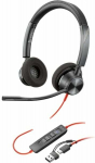 Juhtmega k&otilde;rvaklapid HP Poly Blackwire 3320M, must v.