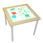Multifunktsionaalne m&auml;ngulaud, sisseehitatud led valgustusega LED Light-Table colored, 55 cm x 55 cm