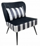 Tugitool Homla Eloya 747304, valge v./must v., 71 cm x 75.5 cm x 86 cm