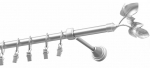 Kardinapuu Eliza Eliza, 150 cm, &Oslash; 16 mm, matt kroom v.