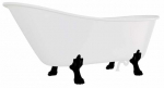 Vann, teisaldatav Besco Olaya, 160 cm x 68 cm x 68 cm, ovaalne, valge/must