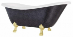 Vann, teisaldatav Besco Otylia Glam, 170 cm x 77 cm x 68.5 cm, ovaalne, kuldne/grafiit