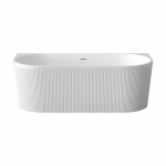 Vann, teisaldatav Invena Glamour, 170 cm x 80 cm x 58 cm, ovaalne, valge