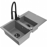K&ouml;&ouml;givalamu koos kraaniga Mexen Gaspar, graniit, 73.7 cm x 47.5 cm x 17.7 cm, grey+black