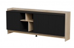 Kummut Cama Porto, tamm v./must v., 77 cm x 190 cm x 38 cm