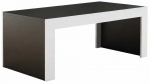 Kohvilaud Tess, valge v./must v., 60 cm x 120 cm x 50 cm