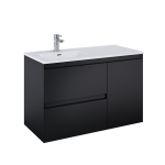 Valamualune vannitoa kapp Elita Split Left Cargo, matt must v., 45.8 cm x 100 cm x 63.5 cm