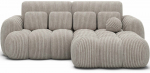 Nurgadiivan - voodi Covelion Velvet Modullo 01, valge v., parem, 167 x 260 cm x 105 cm