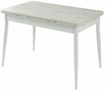 S&ouml;&ouml;gilaud pikendatav Kalune Design Kent 953, valge v./marmor v., 110 - 170 cm x 70 cm x 75 cm