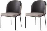 Toolide komplekt Kalune Design Dore 196 V2 974NMB1880, matt, must v./hall v., 52 cm x 62 cm x 72 cm, 2 tk