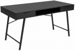 Kirjutuslaud sahtlitega Akord Furniture Factory Arden, 120 cm x 50 cm, 80.5 cm, must v.