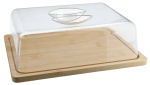 Serveerimislaud, juustu jaoks Kitchen&GO, 23.5 cm x 7 cm, 18 cm, L&auml;bipaistev v./Pruun v.