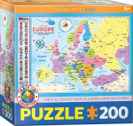 Pusle Eurographics Map Of Europe, 33 cm x 48 cm, 200 tk, mitmev&auml;rviline