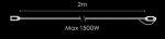 Garlandi pikendaja SC-PLRS-2M-240V - Black, 2000 mm