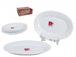 Taldrik prae Bormioli Rocco, 22.5 cm x 15.5 cm x 1.5 cm, valge v.