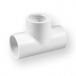 Kolmik (kolme haruga) Nibco PVC 402-005, 1/2 tolli - Liimitav v&auml;ljastpoolt/1/2 tolli - sisekeere, pol&uuml;vin&uuml;&uuml;lkloriid (pvc)