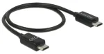 Laadimisjuhe Delock, 2 x Micro USB male, 30 cm, must v.