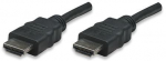 Juhe Manhattan HDMI 19 pin male, HDMI 19 pin male, 3 m, must v.