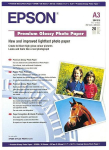Fotopaber Epson C13S041315 A3 Glossy 20, A3