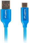 Juhe Lanberg Premium USB To USB Type-C CA-USBO-22CU-0010-BL USB, USB Type-C, 1 m, sinine v.
