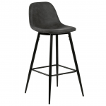 Baaritool, antratsiit v./must v., 51 cm x 46.6 cm x 101 cm