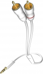 Kaabel in-akustik 3.5mm - 2 x RCA 3.5 mm male, 2 x RCA male, 7 m, valge