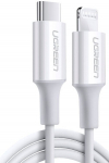 Juhe Ugreen US171, Lightning/1x USB Type-C, 25 cm, valge