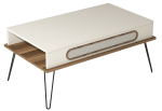 Kohvilaud Kalune Design Ekol, kreemjasvalge, 105 cm x 56 cm x 45.8 cm