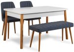 S&ouml;&ouml;gitoa komplekt Kalune Design Costa 1048 - 3 AB, valge v./m&auml;nni v./tumesinine v.